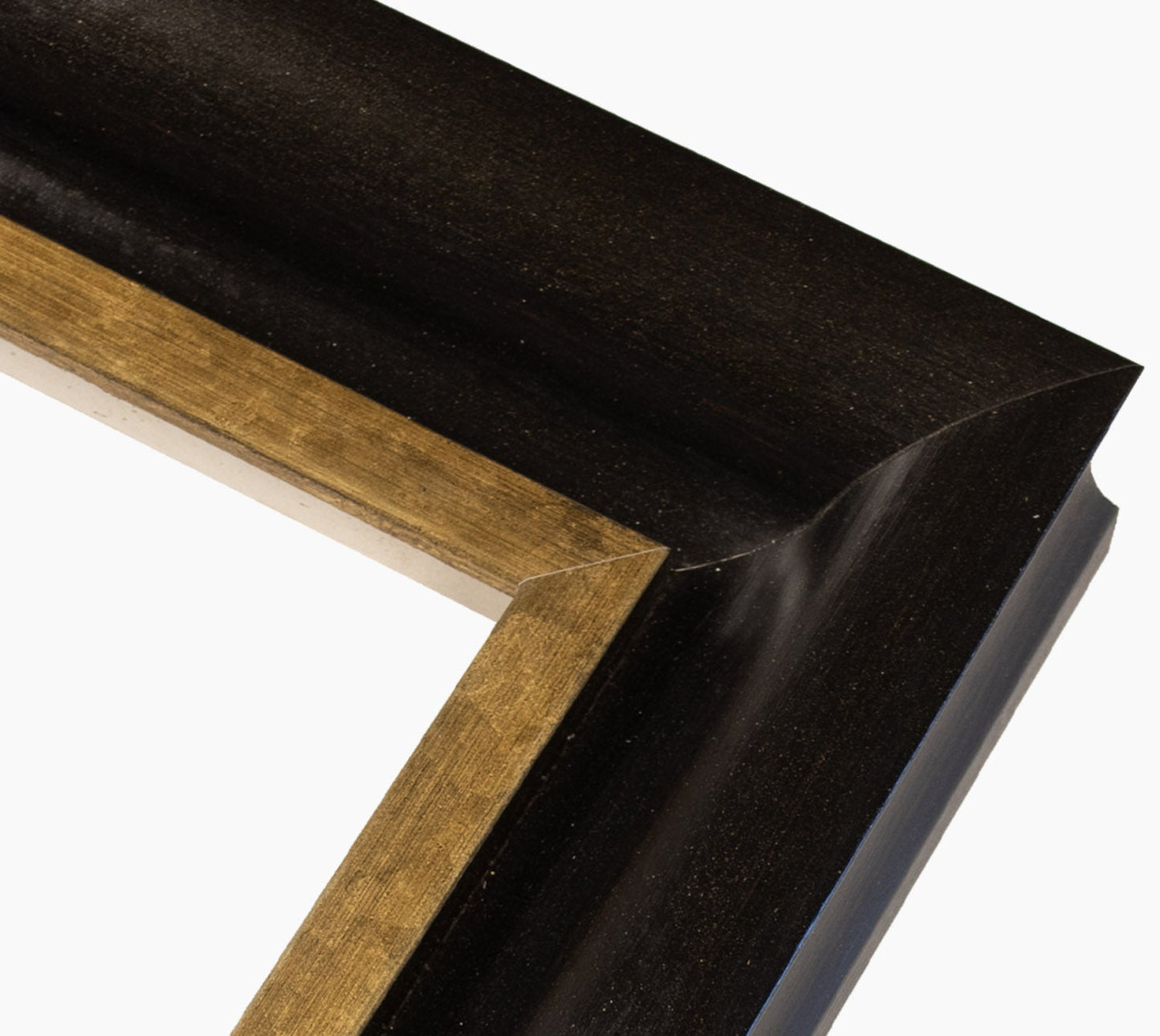 445.601 cadre en bois noire à cire avec fil d'or mesure de profil 65x55 mm Lombarda cornici S.n.c.