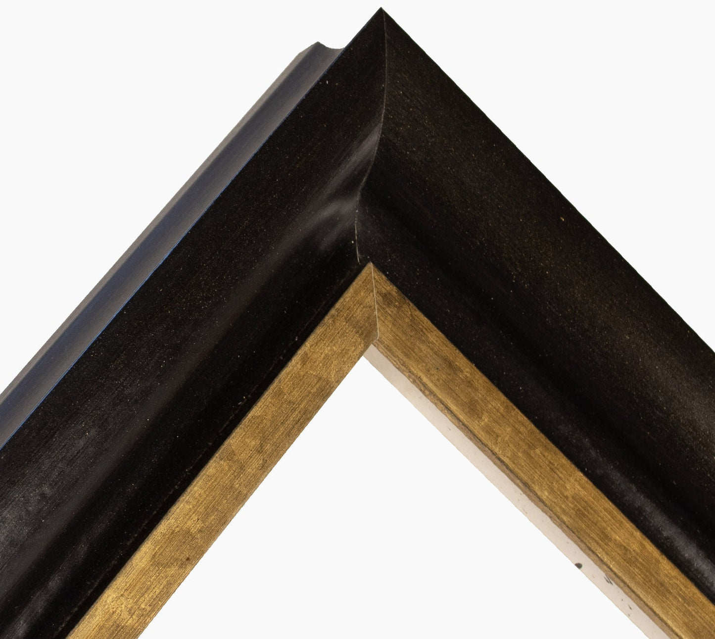 445.601 cadre en bois noire à cire avec fil d'or mesure de profil 65x55 mm Lombarda cornici S.n.c.
