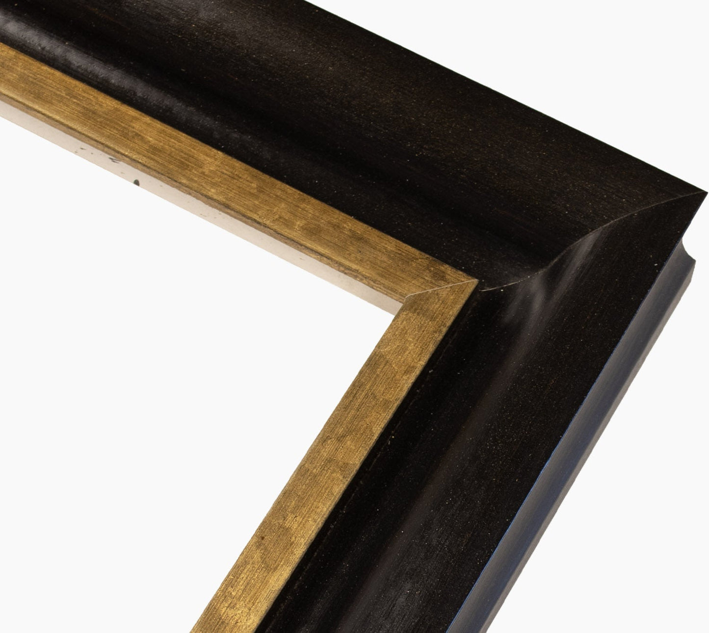 445.601 cadre en bois noire à cire avec fil d'or mesure de profil 65x55 mm Lombarda cornici S.n.c.