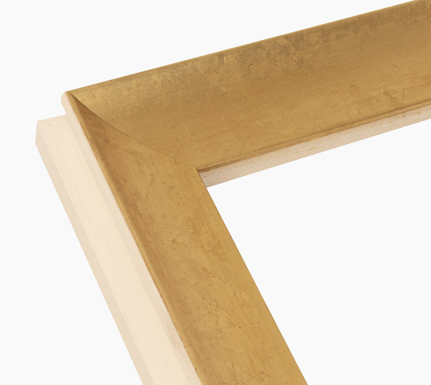 Cadre or et blanc en bois sur mesure 446.7997