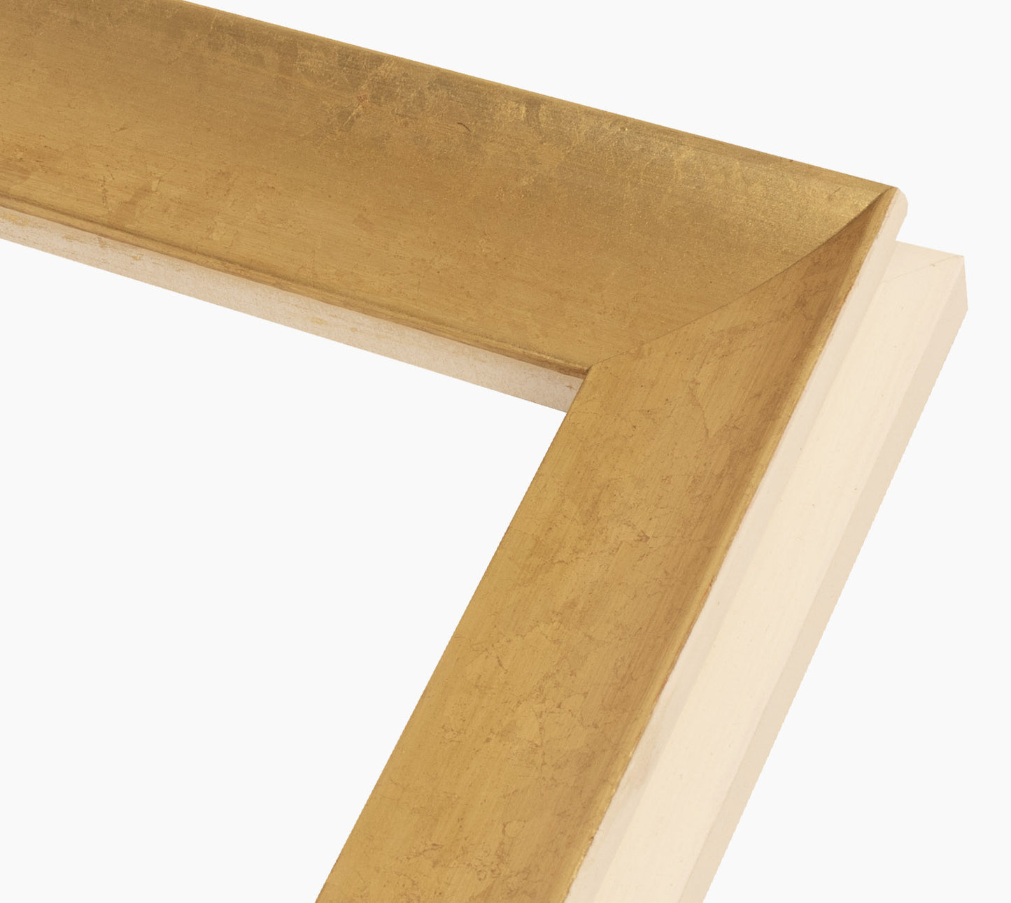 Cadre or et blanc en bois sur mesure 446.7997