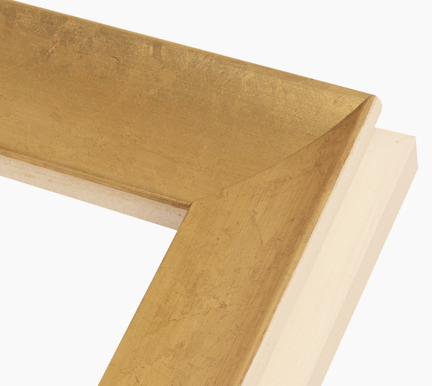 Cadre or et blanc en bois sur mesure 446.7997