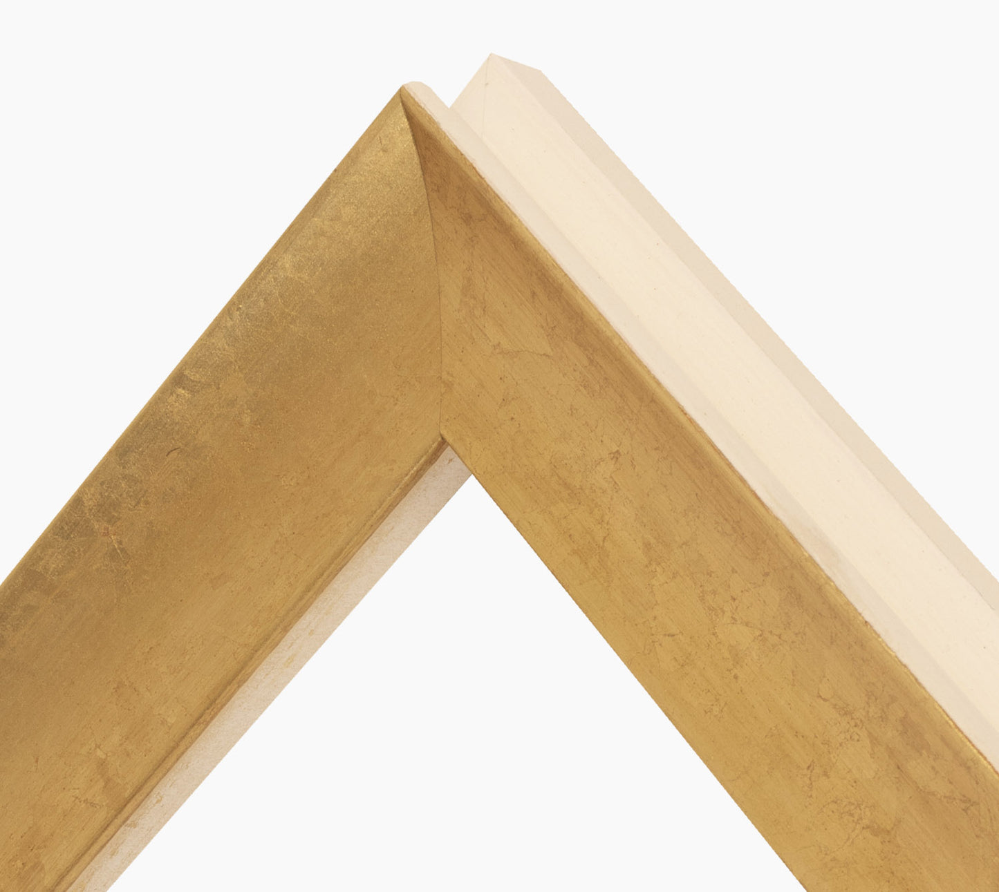 Cadre or et blanc en bois sur mesure 446.7997