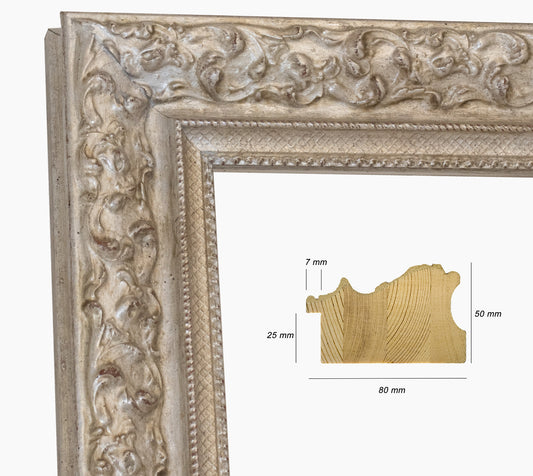 Cadre d'argent en bois sur mesure 4497.011