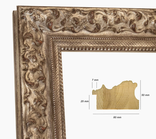 Cadre d'argent en bois sur mesure 4497.231