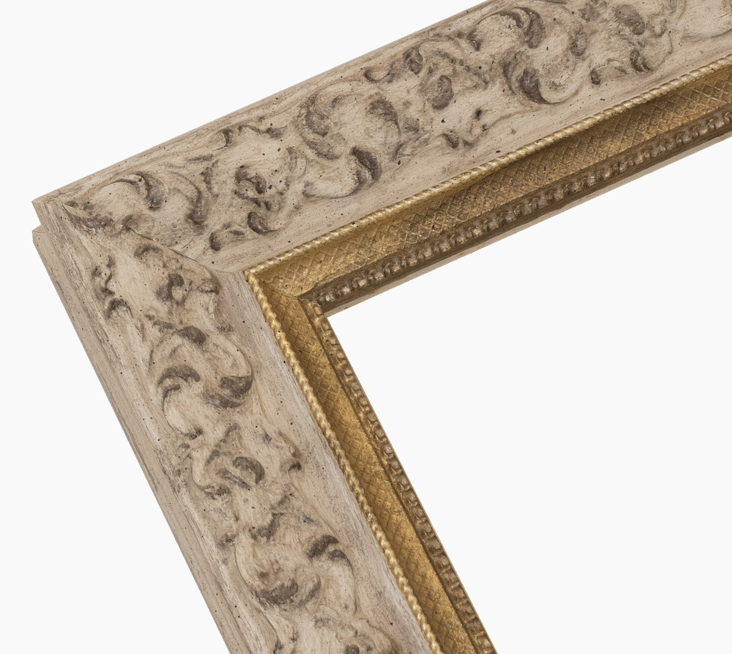 Cadre en bois d'or gorge gris tourterelle 4497.3004