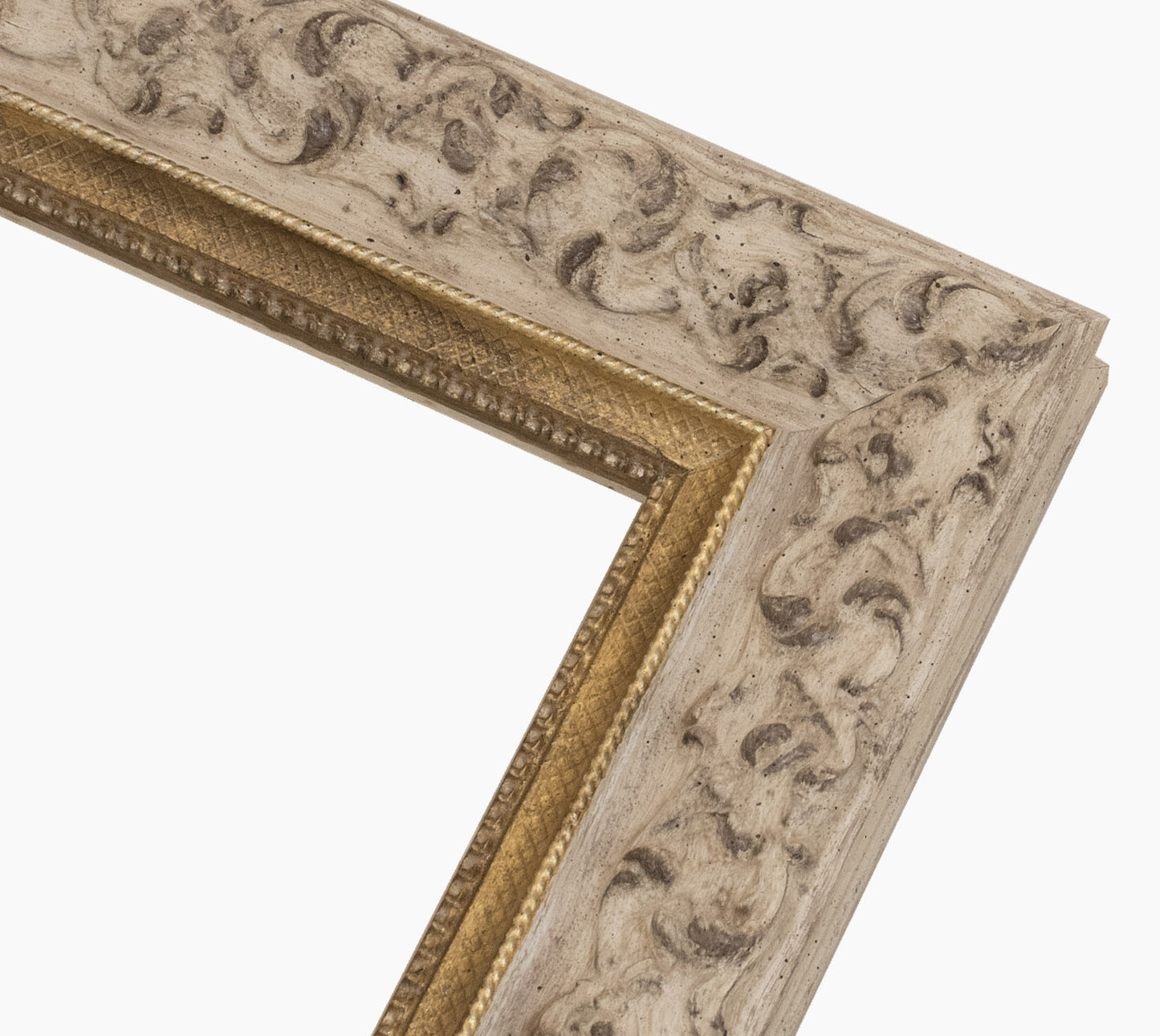 Cadre en bois d'or gorge gris tourterelle 4497.3004