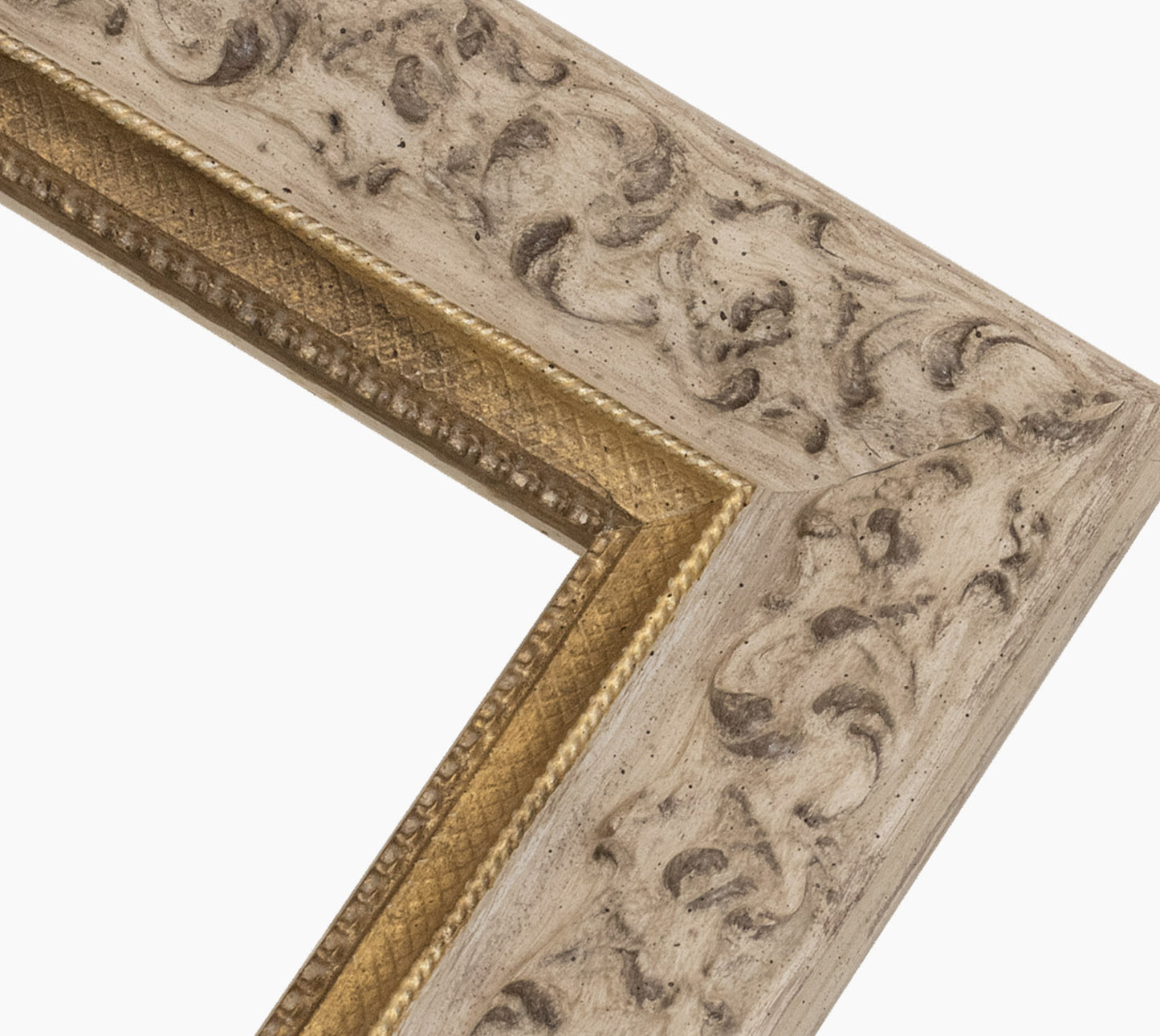 Cadre en bois d'or gorge gris tourterelle 4497.3004