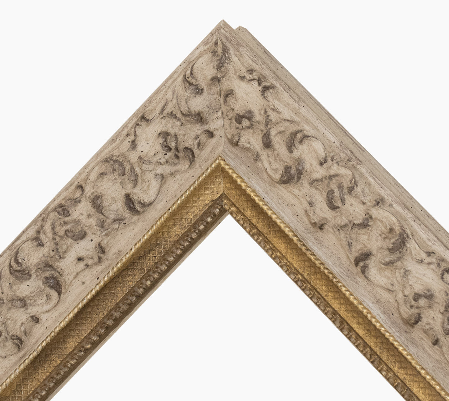 Cadre en bois d'or gorge gris tourterelle 4497.3004