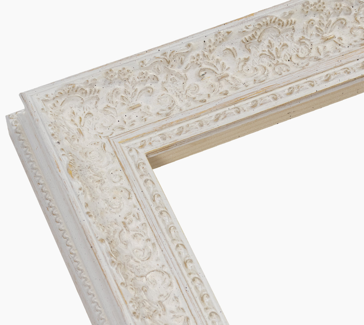 Picture frame baroque white with ochre 731.915