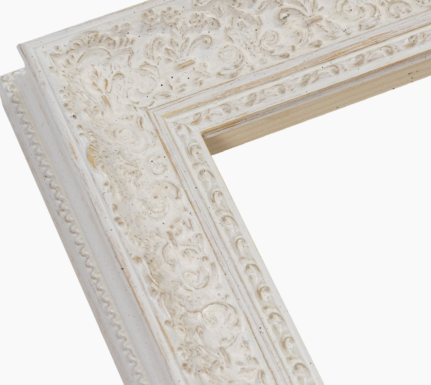 Picture frame baroque white with ochre 731.915