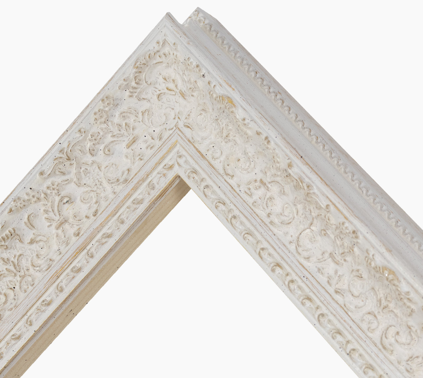 Picture frame baroque white with ochre 731.915