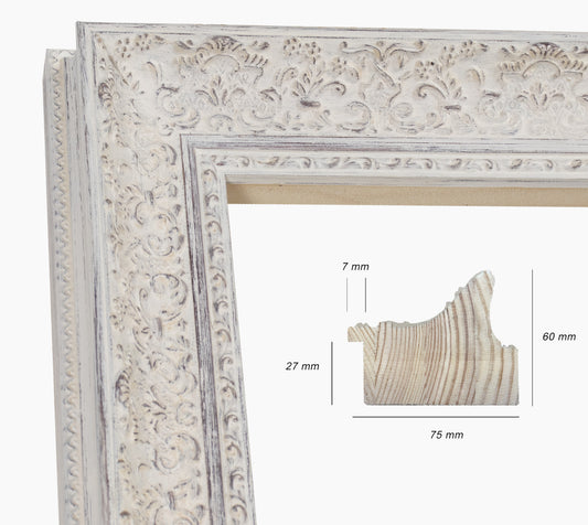 Picture frame white with brown 731.920