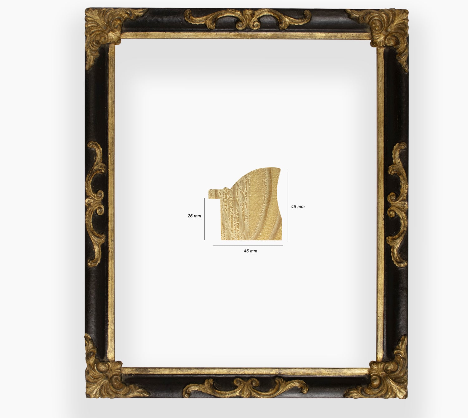 Cadre en feuille d'or de bois - France Cadre en feuille d'or de bois - France