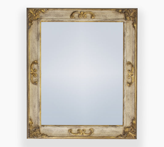 Miroirs ancien sur mesure gris antique et or cor.340.3004