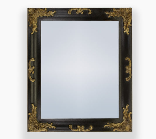 Miroirs ancien sur mesure noir et or cor.345.601