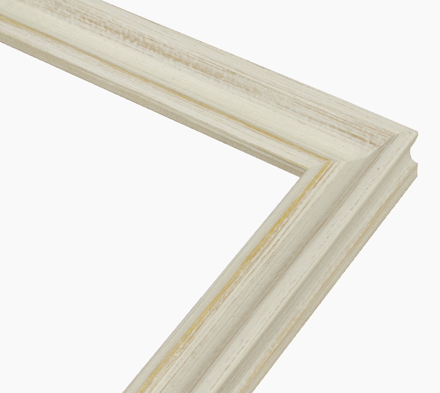 145.915 cadre en bois à fond ocre blanc mesure de profil 35x30 mm Lombarda cornici S.n.c.
