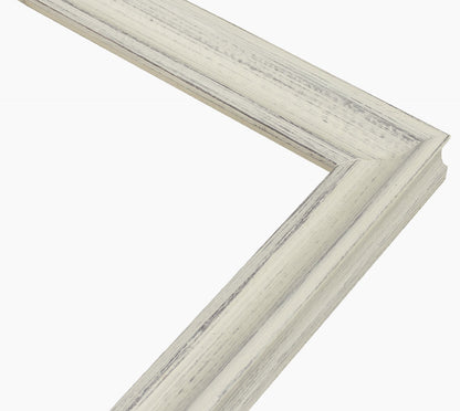 145.920 cadre en bois blanc avec fond marron mesure de profil 35x30 mm Lombarda cornici S.n.c.