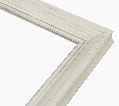 225.920 cadre en bois blanc avec fond marron mesure de profil 45x30 mm Lombarda cornici S.n.c.
