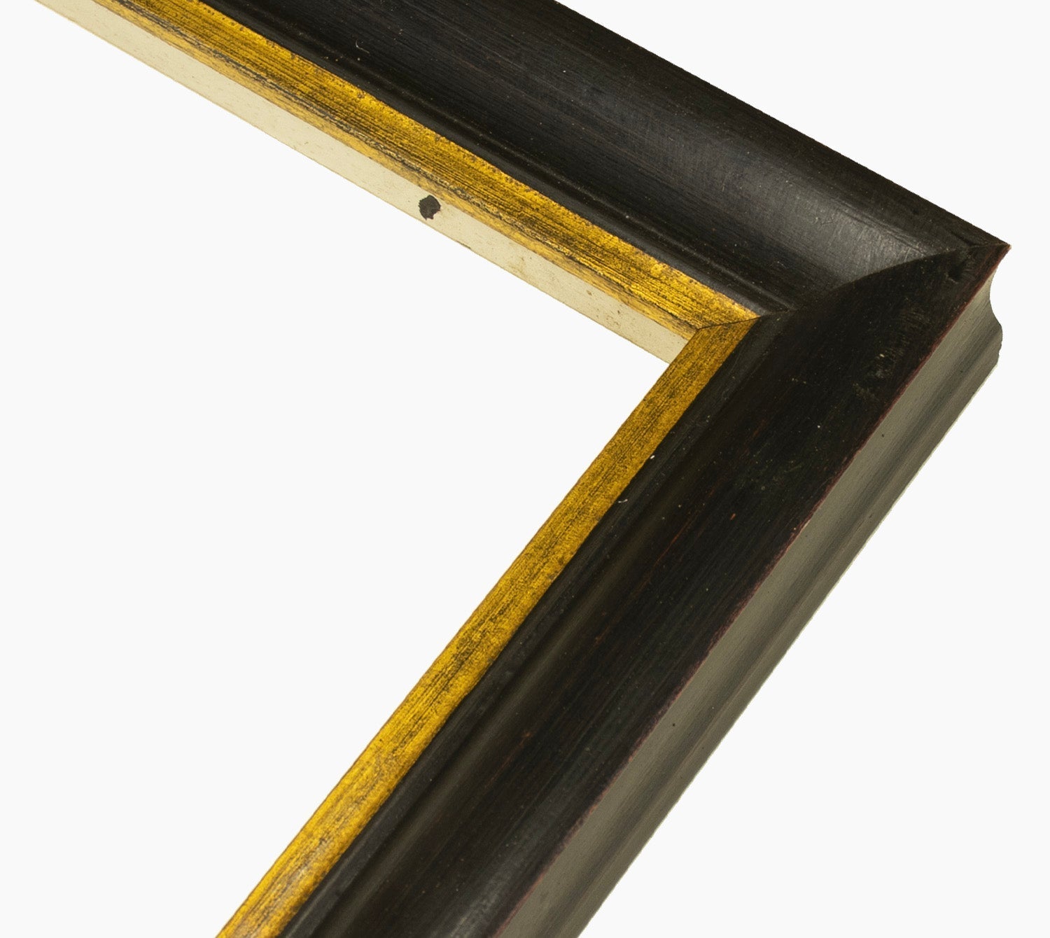 227.601 cadre en bois noire à cire avec fil d'or mesure de profil 45x45 mm Lombarda cornici S.n.c.