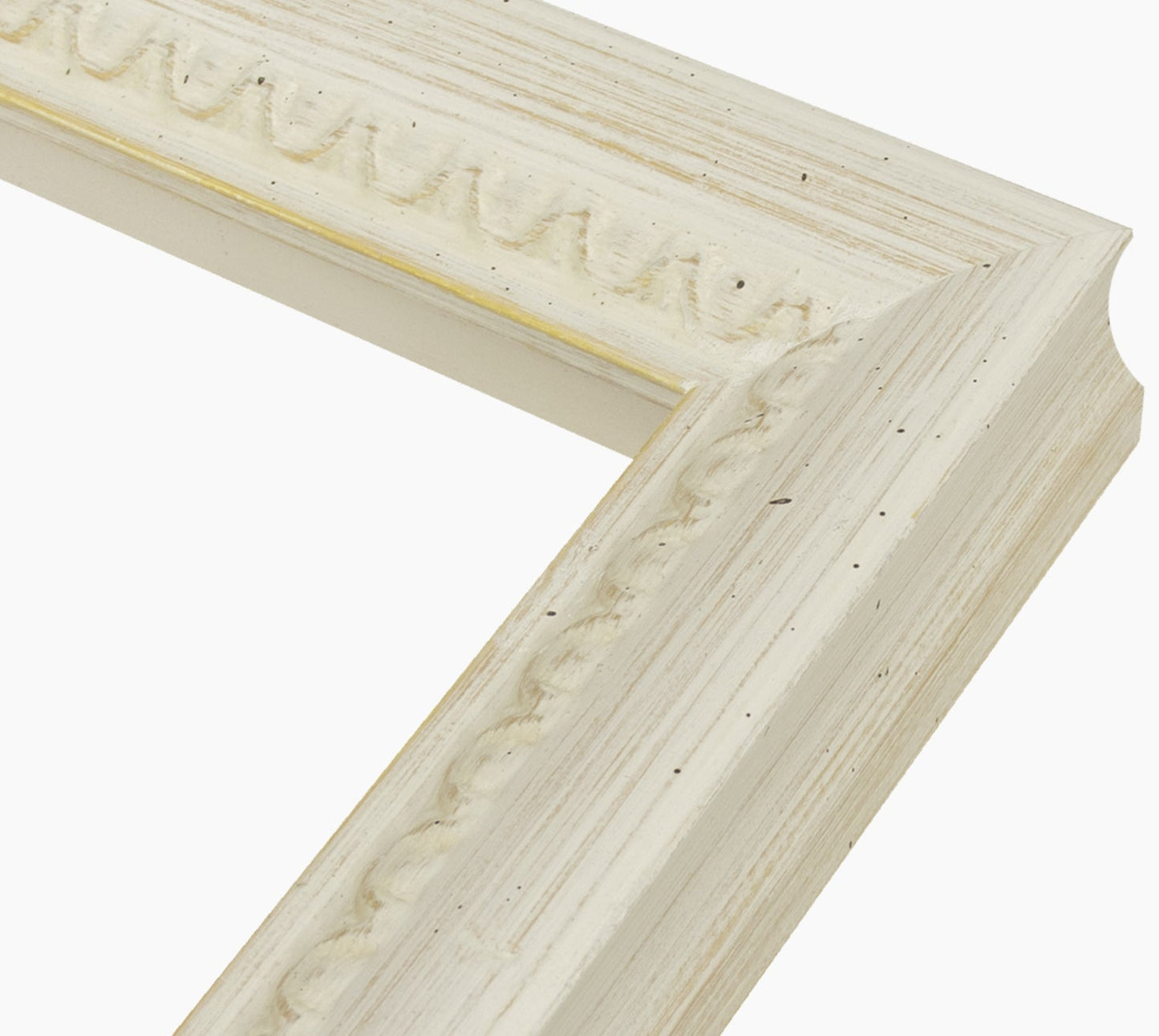 228.915 cadre en bois à fond ocre blanc mesure de profil 45x45 mm Lombarda cornici S.n.c.