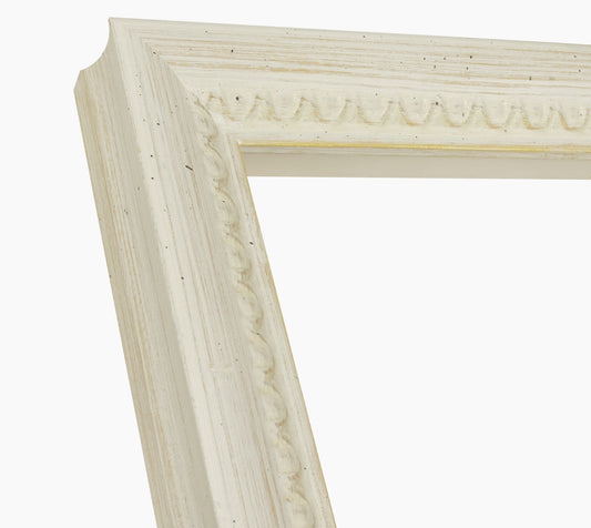 228.915 cadre en bois à fond ocre blanc mesure de profil 45x45 mm Lombarda cornici S.n.c.
