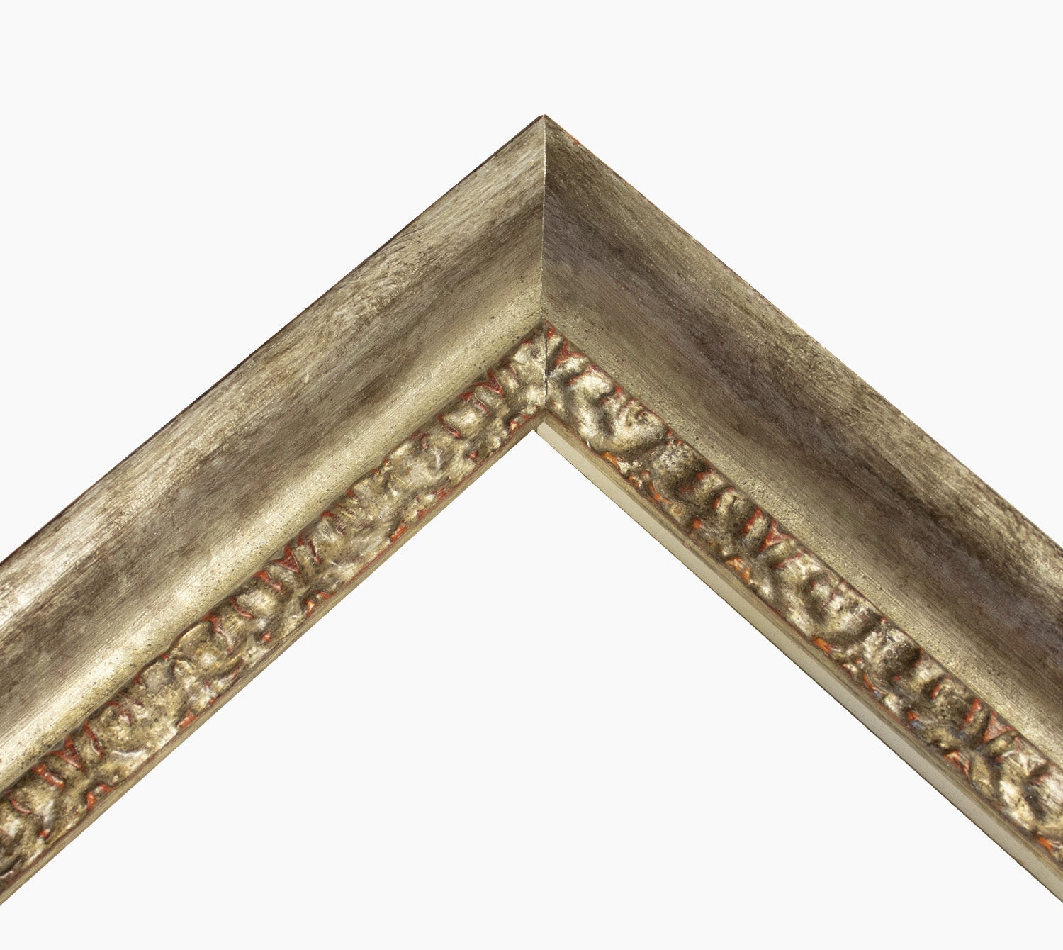 230.231 cadre en bois à la feuille d'argent antique mesure de profil 45x45 mm Lombarda cornici S.n.c.