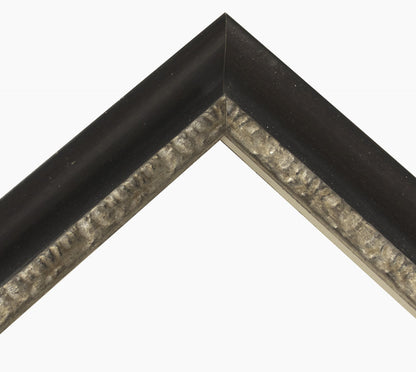 230.602 cadre en bois noire à cire avec fil d'argent Lombarda cornici S.n.c.