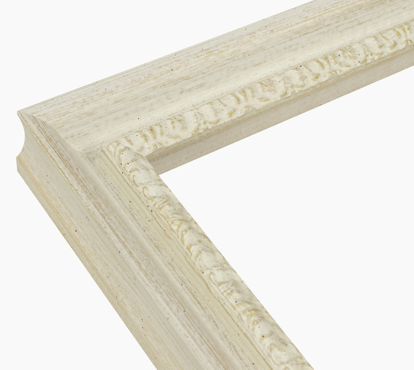 230.915 cadre en bois à fond ocre blanc mesure de profil 45x45 mm Lombarda cornici S.n.c.