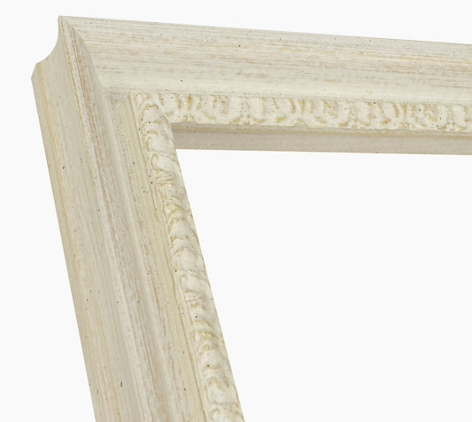 230.915 cadre en bois à fond ocre blanc mesure de profil 45x45 mm Lombarda cornici S.n.c.