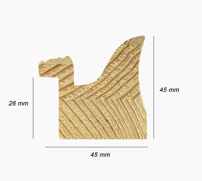 230.920 cadre en bois à fond sombre blanc mesure de profil 45x45 mm Lombarda cornici S.n.c.