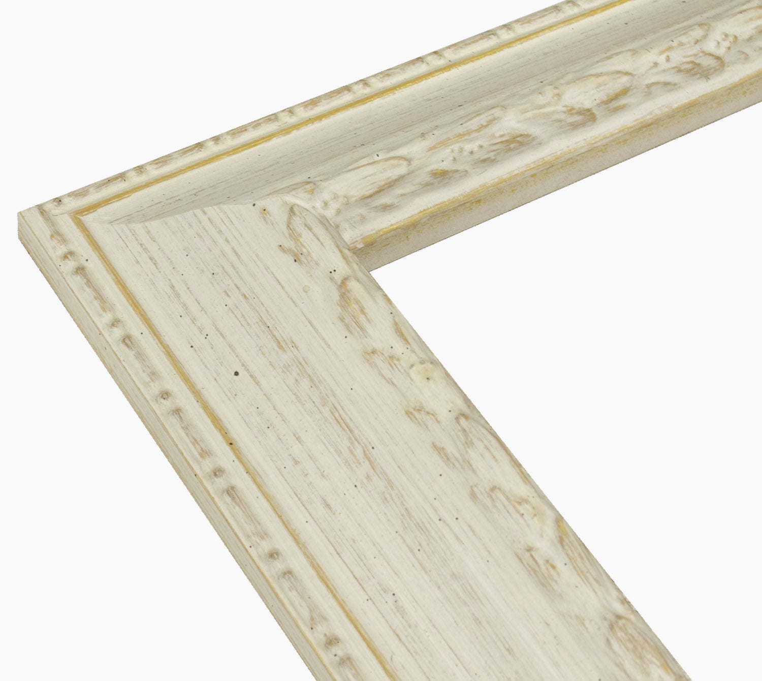 278.915 cadre en bois à fond ocre blanc mesure de profil 60x45 mm Lombarda cornici S.n.c.
