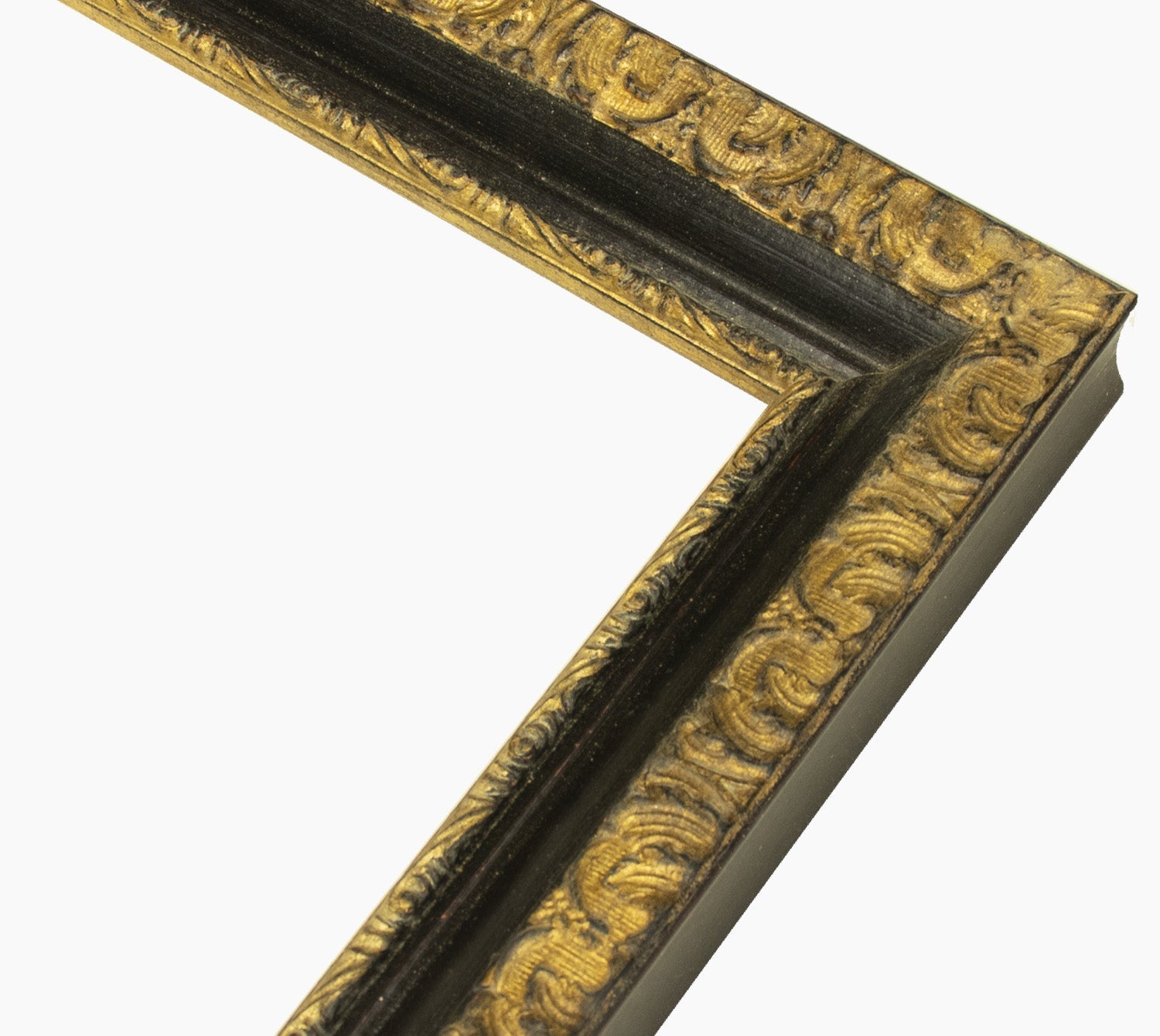 325.601 cadre en bois feuille d'or gorge noire mesure de profil 45x30 mm Lombarda cornici S.n.c.