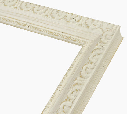 325.915 cadre en bois à fond ocre blanc mesure de profil 45x30 mm Lombarda cornici S.n.c.