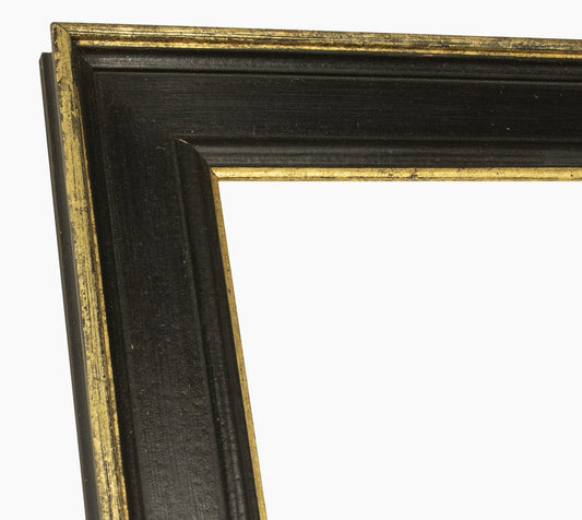 340.601 cadre en bois noir avec des fils d'or mesure de profil 60x30 mm Lombarda cornici S.n.c.