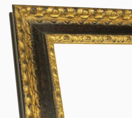 343.601 cadre en bois feuille d'or gorge noire mesure de profil 60x30 mm Lombarda cornici S.n.c.
