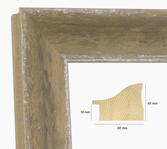 345.451 cadre en bois sable avec argent  mesure de profil 60x45 mm Lombarda cornici S.n.c.