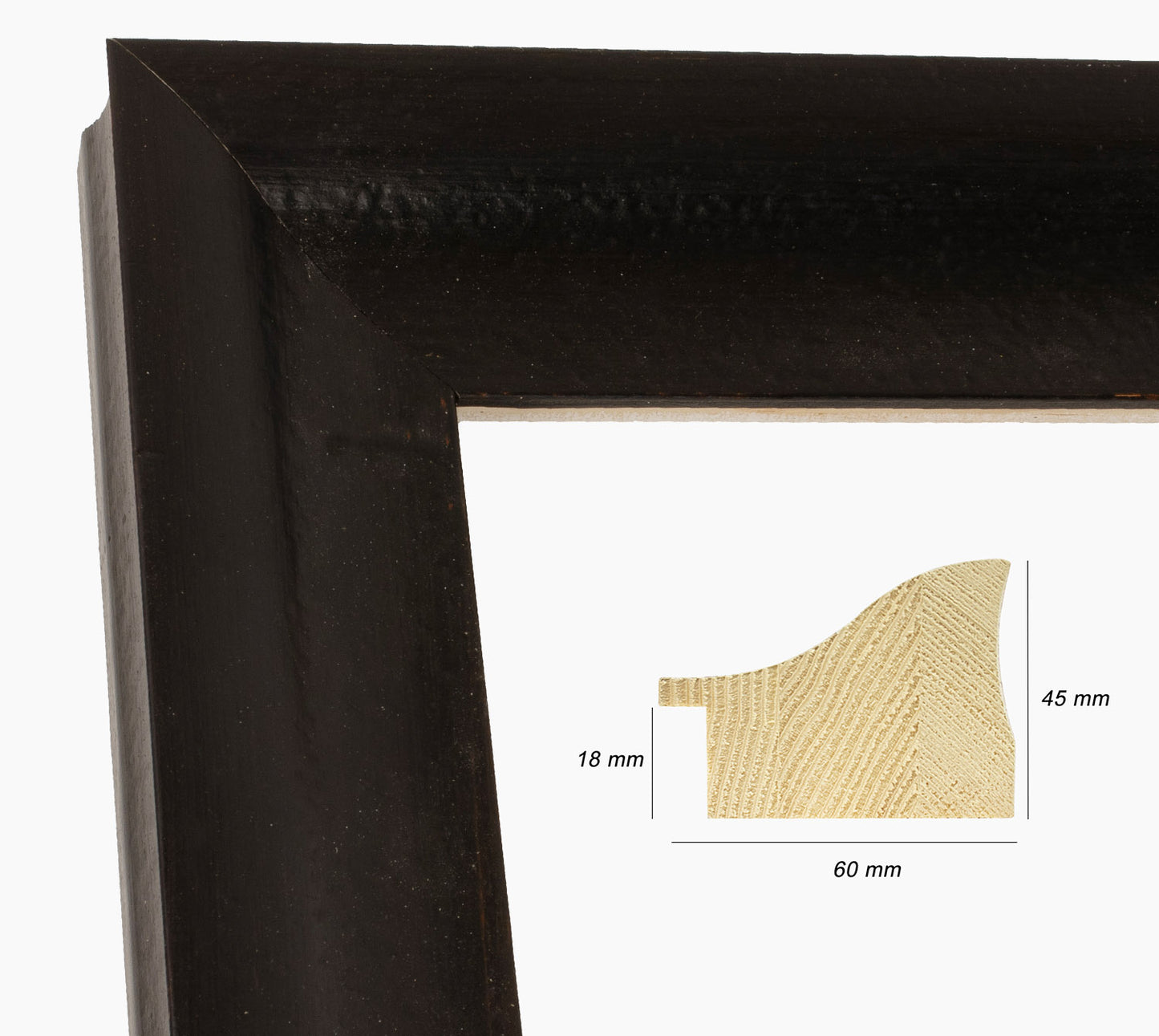 Cadre noir en bois sur mesure 345.600