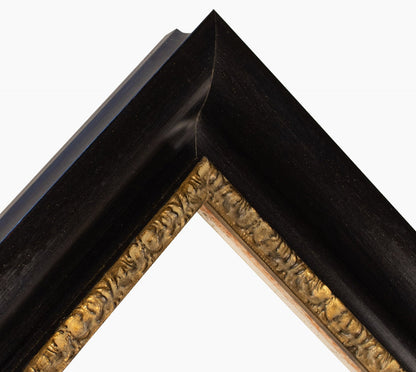 430.601 cadre en bois noir avec fil d'or mesure de profil 65x55 mm Lombarda cornici S.n.c.