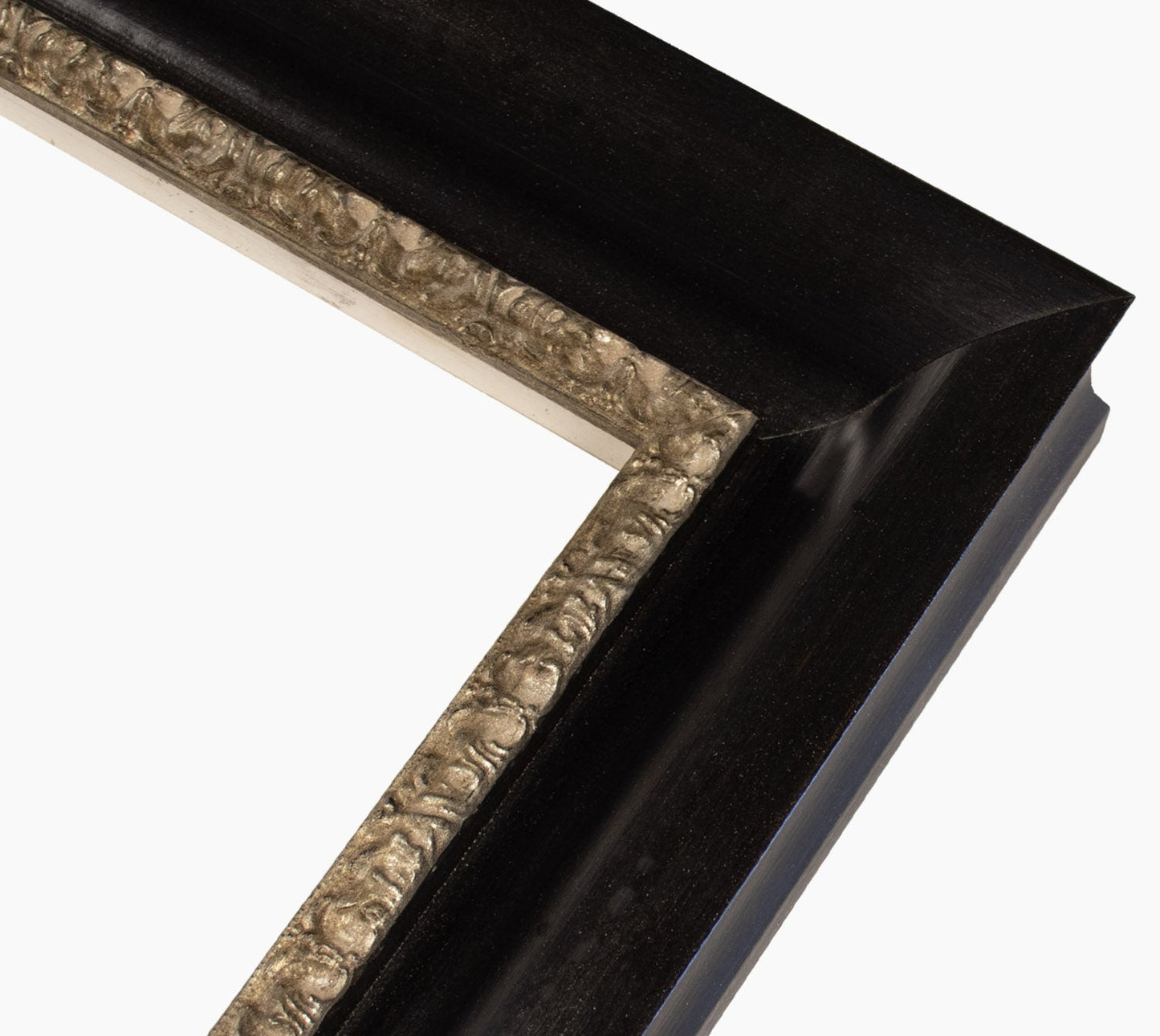 430.602 cadre en bois noir avec fil argent mesure de profil 65x55 mm Lombarda cornici S.n.c.