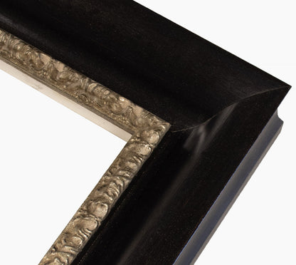 430.602 cadre en bois noir avec fil argent mesure de profil 65x55 mm Lombarda cornici S.n.c.