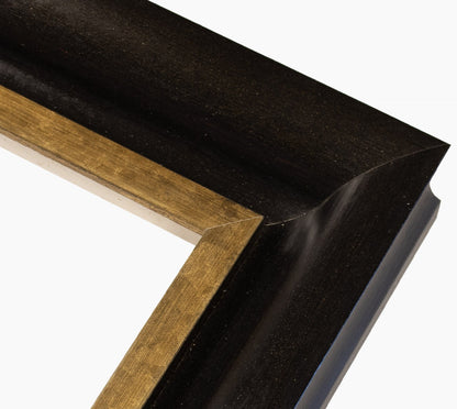 445.601 cadre en bois noire à cire avec fil d'or mesure de profil 65x55 mm Lombarda cornici S.n.c.