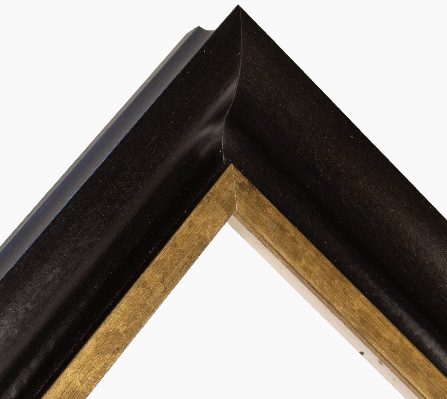 445.601 cadre en bois noire à cire avec fil d'or mesure de profil 65x55 mm Lombarda cornici S.n.c.