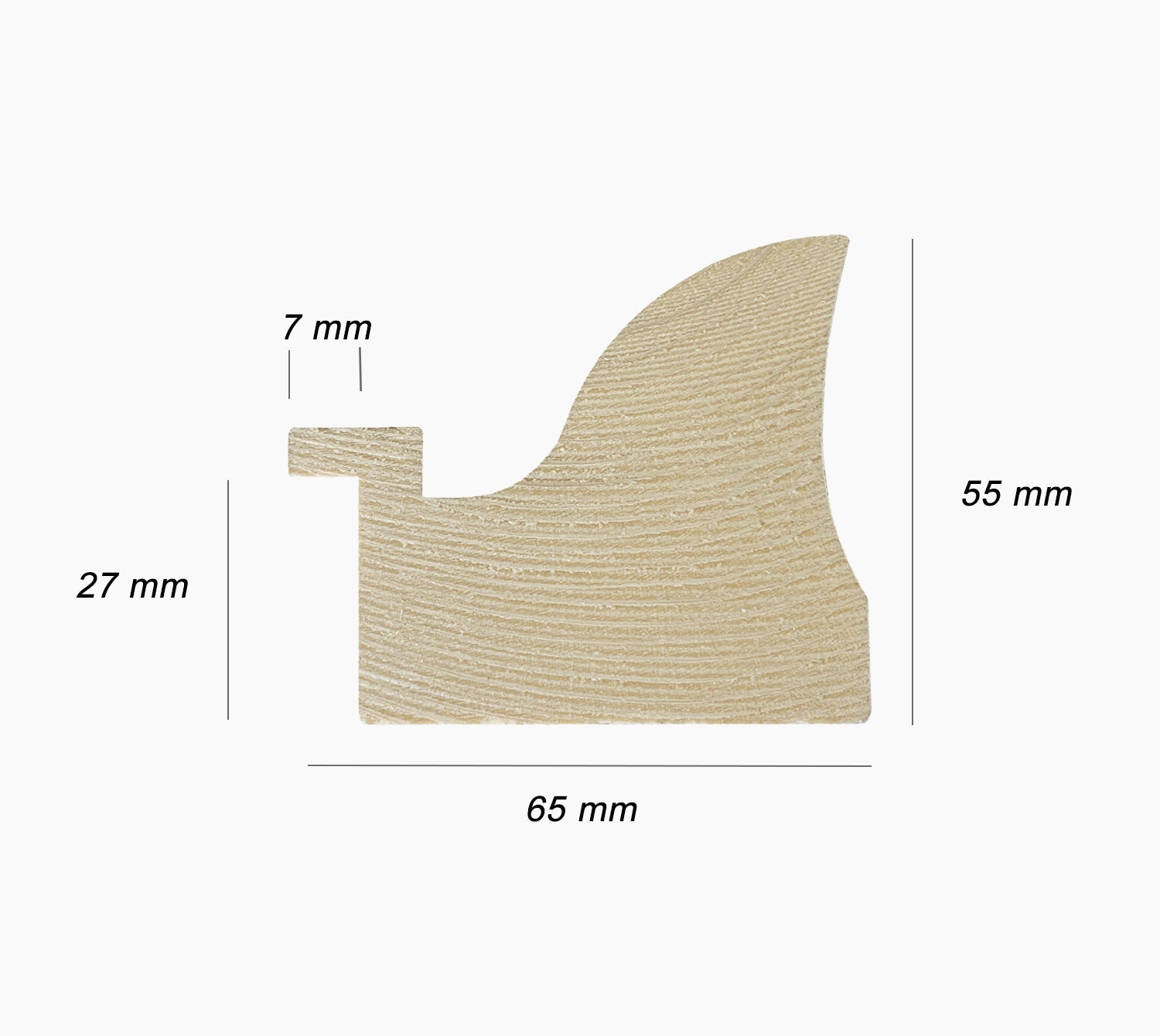 445.601 cadre en bois noire à cire avec fil d'or mesure de profil 65x55 mm Lombarda cornici S.n.c.