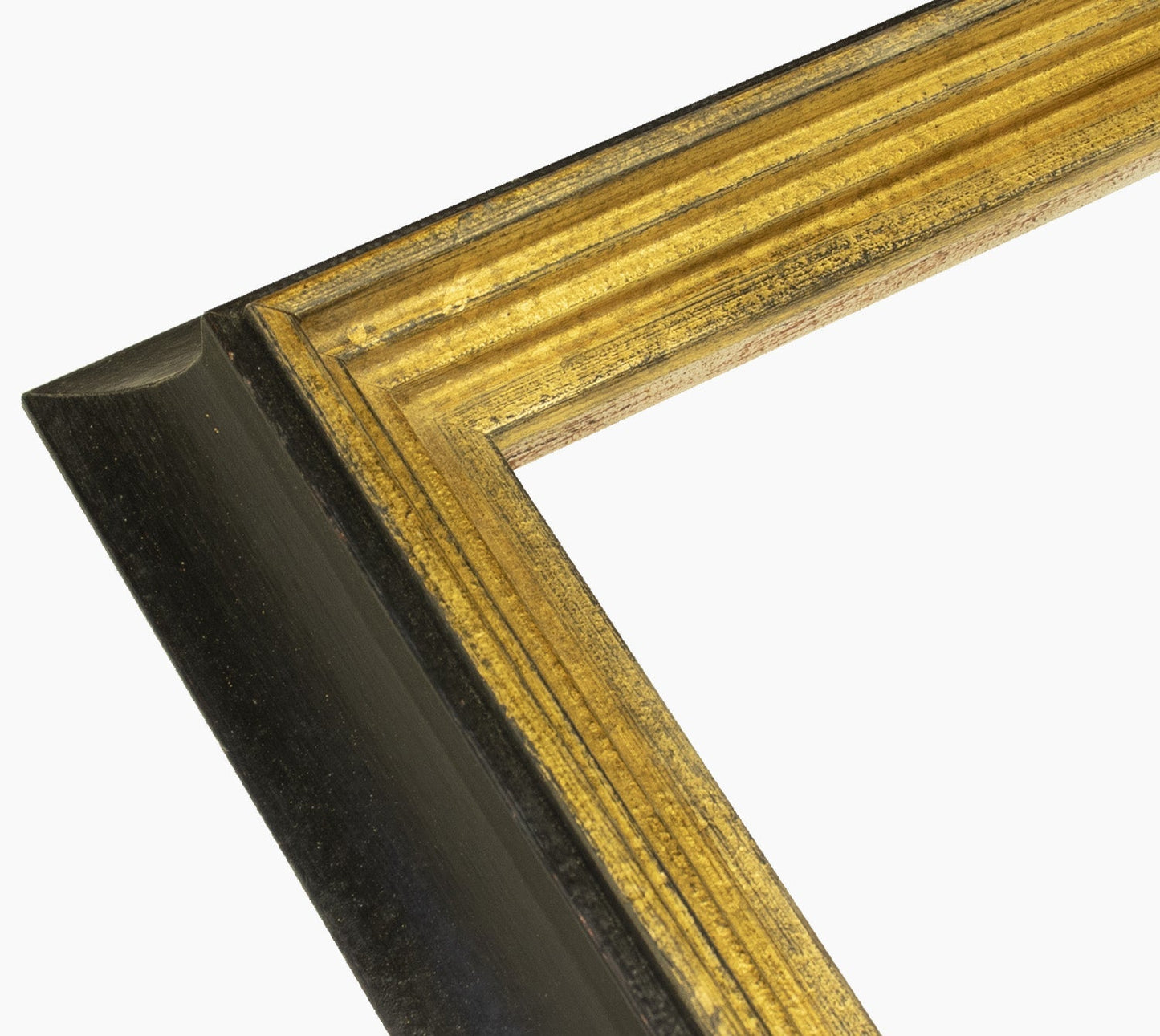 447.601 cadre en bois noire à cire avec fil d'or mesure de profil 65x55 mm Lombarda cornici S.n.c.