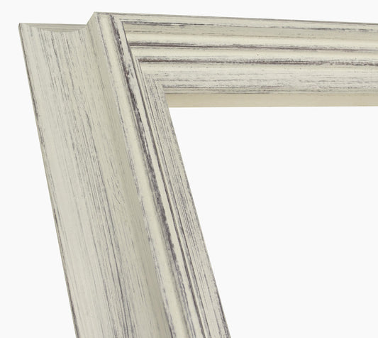 447.920 cadre en bois blanc avec fond marron mesure de profil 65x55 mm Lombarda cornici S.n.c.