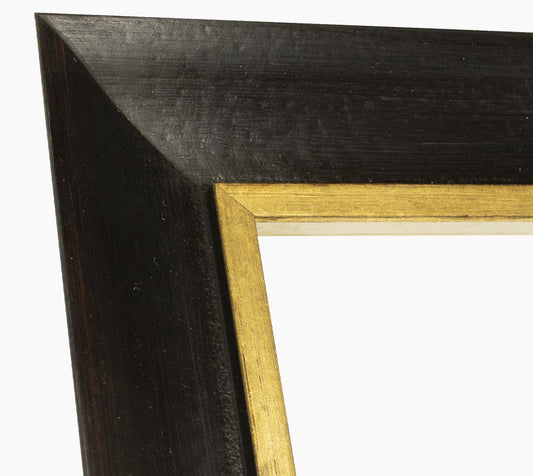 448.601 cadre en bois noir avec fil d'or mesure de profil 80x45 mm Lombarda cornici S.n.c.