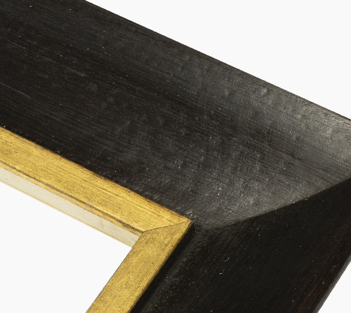 448.601 cadre en bois noir avec fil d'or mesure de profil 80x45 mm Lombarda cornici S.n.c.