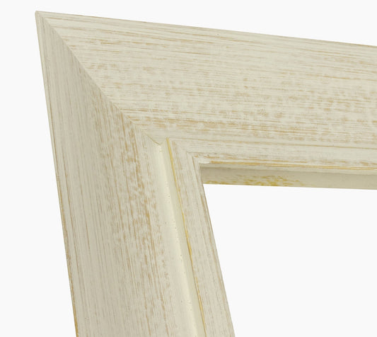 448.915 cadre en bois à fond ocre blanc mesure de profil 80x45 mm Lombarda cornici S.n.c.