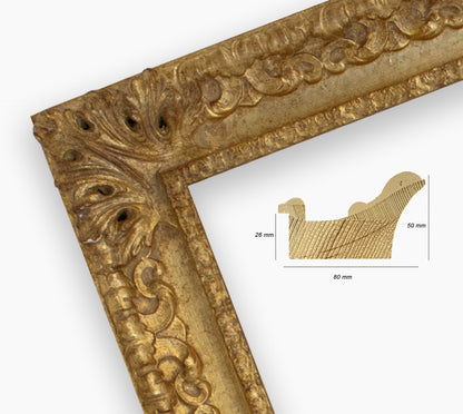 COR.4480.010 baroque frame with gold leaf